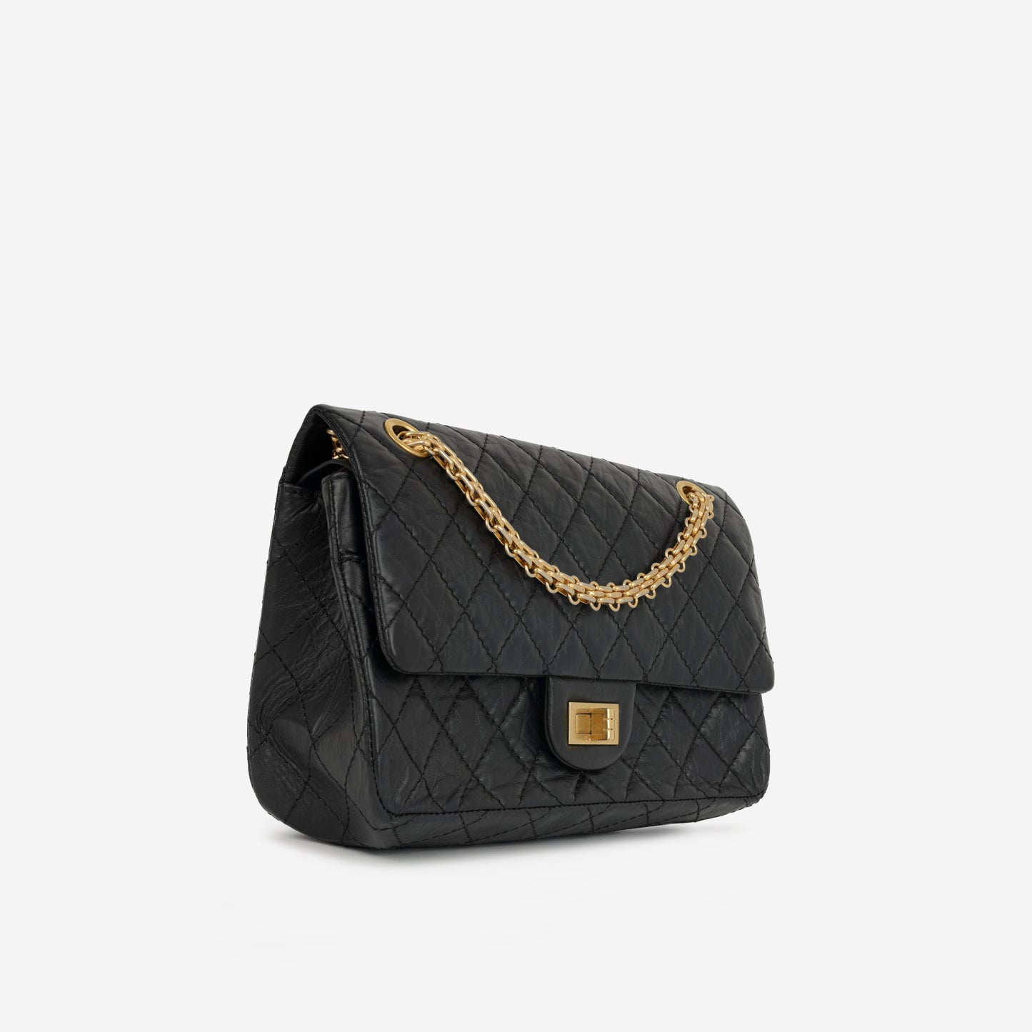 Chanel Classic Flap Lambskin Black Shoulder Bag Style 9