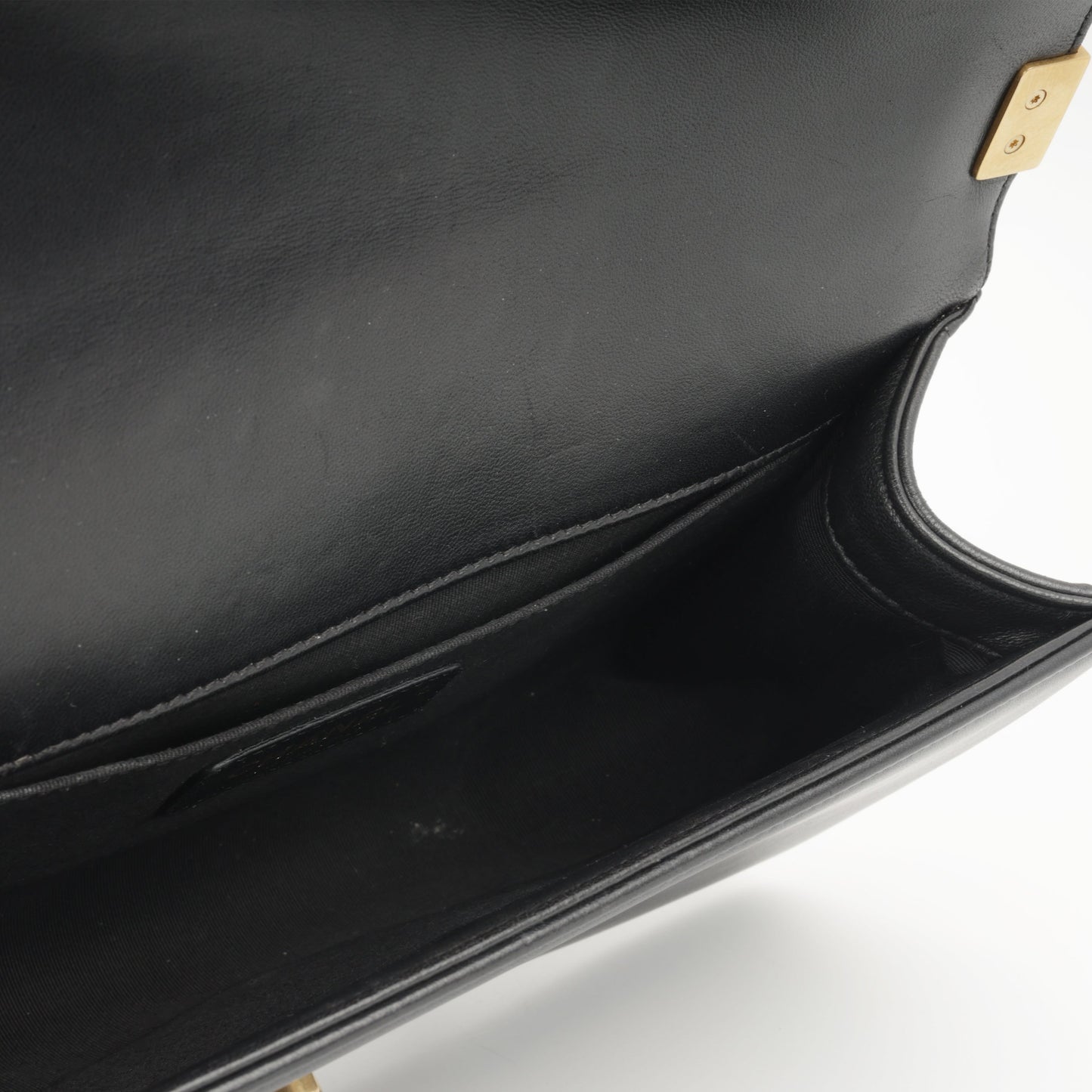 Chanel Boy Bag Lambskin Black Shoulder Bag Style 47