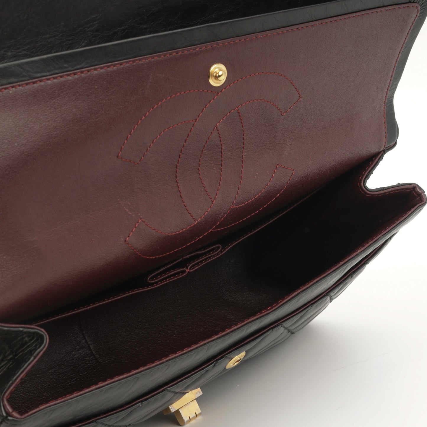 Chanel Classic Flap Calfskin Black Shoulder Bag Style 21