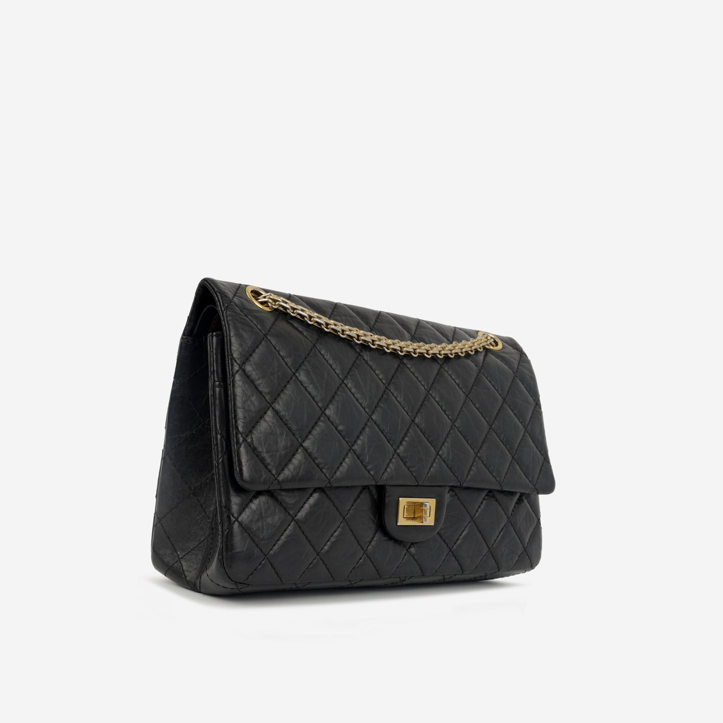 Chanel Classic Flap Calfskin Black Shoulder Bag Style 21