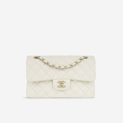 Chanel Classic Flap Lambskin Gold Shoulder Bag Style 136