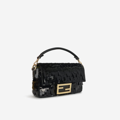 Fendi Baguette Black Shoulder Bag Black
