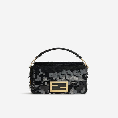 Fendi Baguette Black Shoulder Bag Black