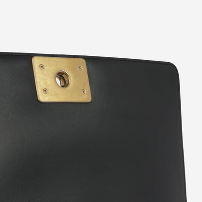 Chanel Boy Bag Lambskin Black Shoulder Bag Style 46