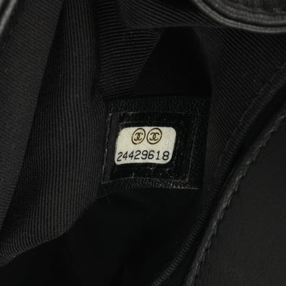 Chanel Boy Bag Lambskin Black Shoulder Bag Style 46