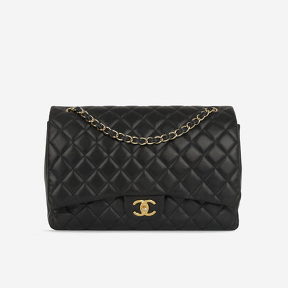 Chanel Classic Flap Lambskin Black Shoulder Bag Style 320