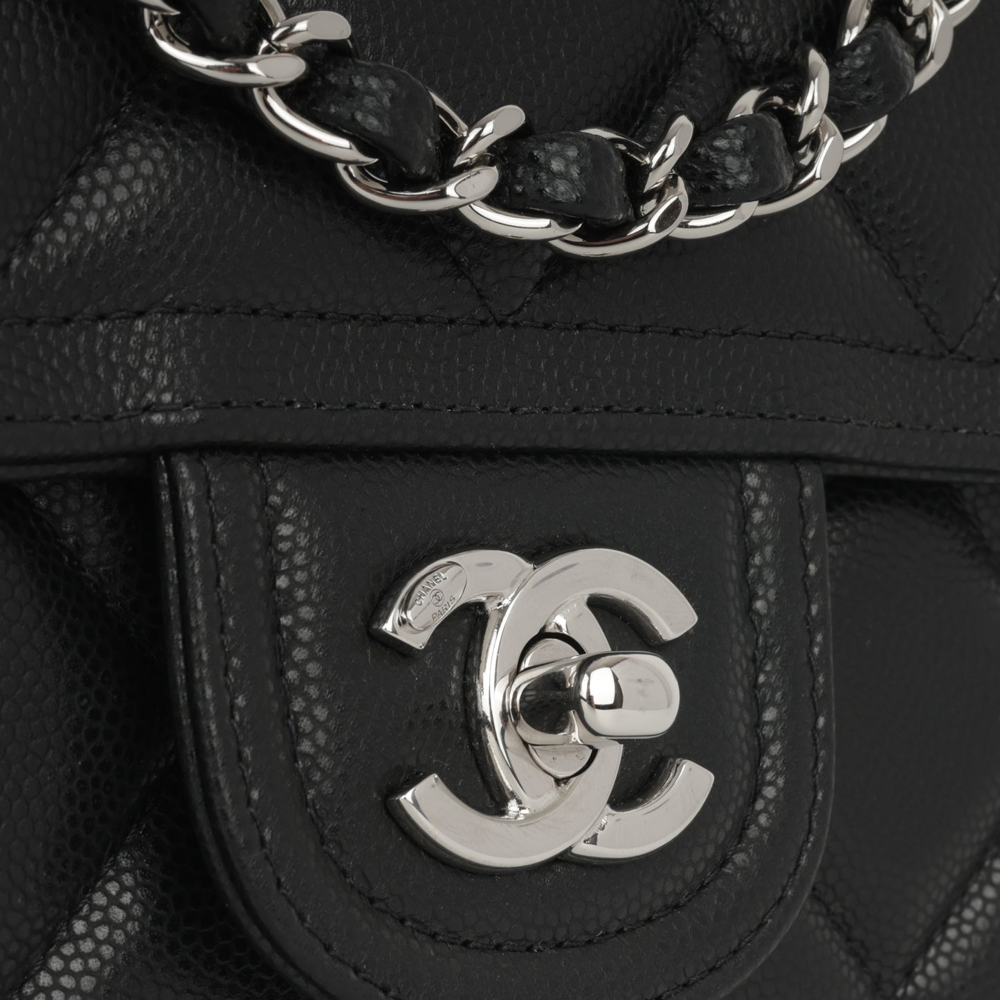 Chanel Classic Flap Caviar Black Shoulder Bag Style 2