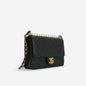 Chanel Classic Flap Lambskin Black Shoulder Bag Style 317