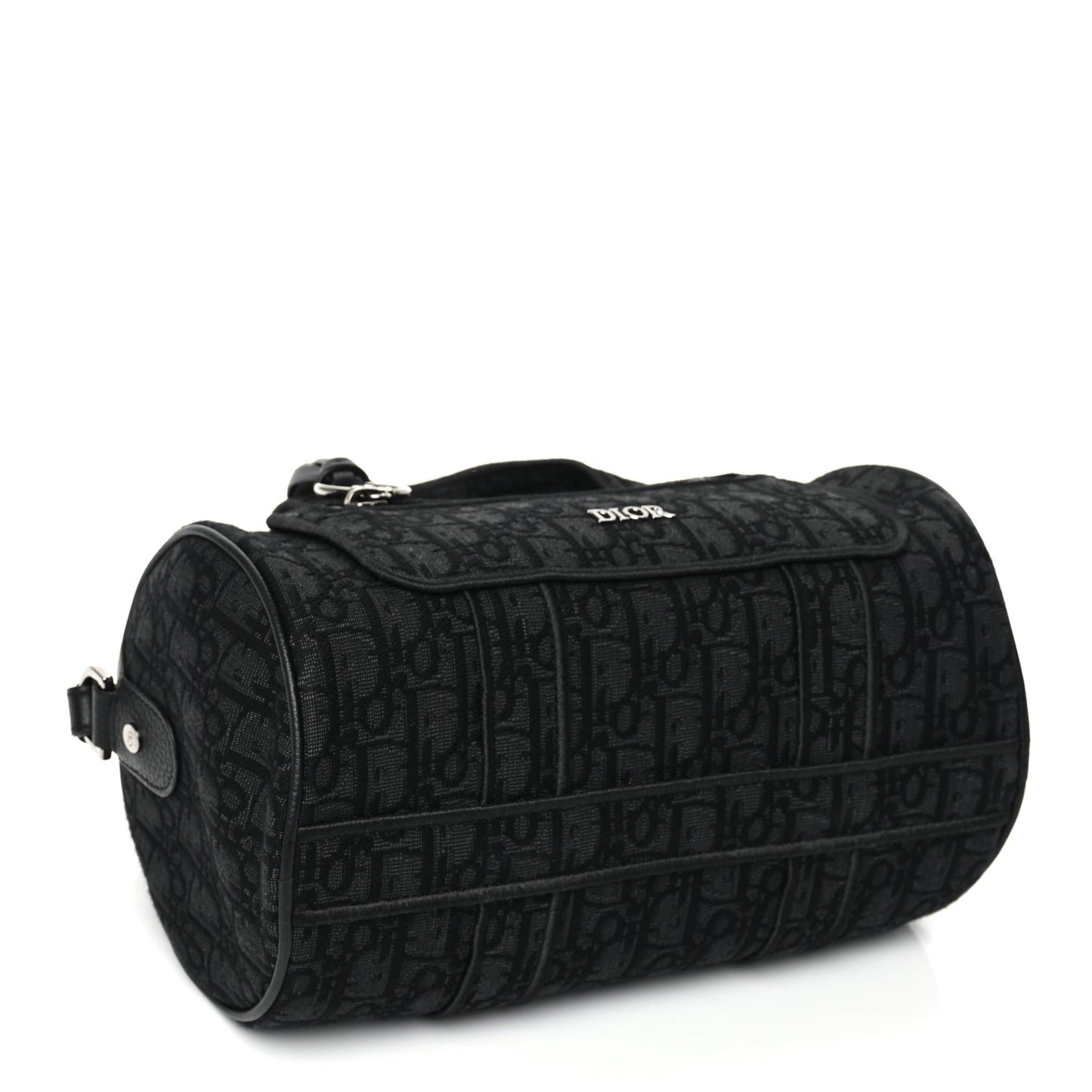 Christian Dior Oblique Jacquard Zipped Messenger Bag Black