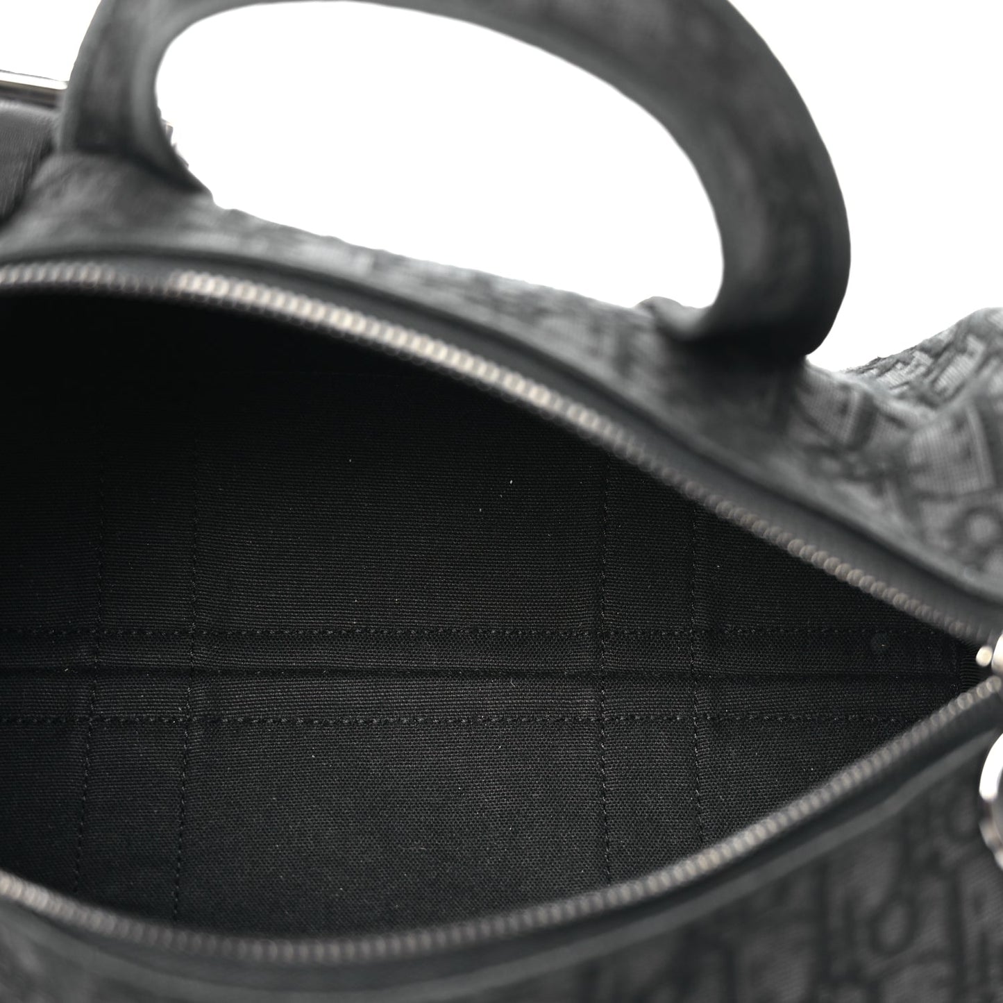Christian Dior Oblique Jacquard Zipped Messenger Bag Black