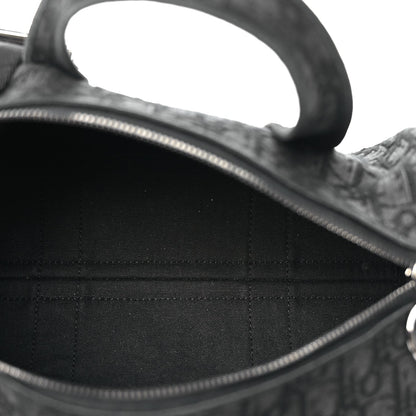 Christian Dior Oblique Jacquard Zipped Messenger Bag Black