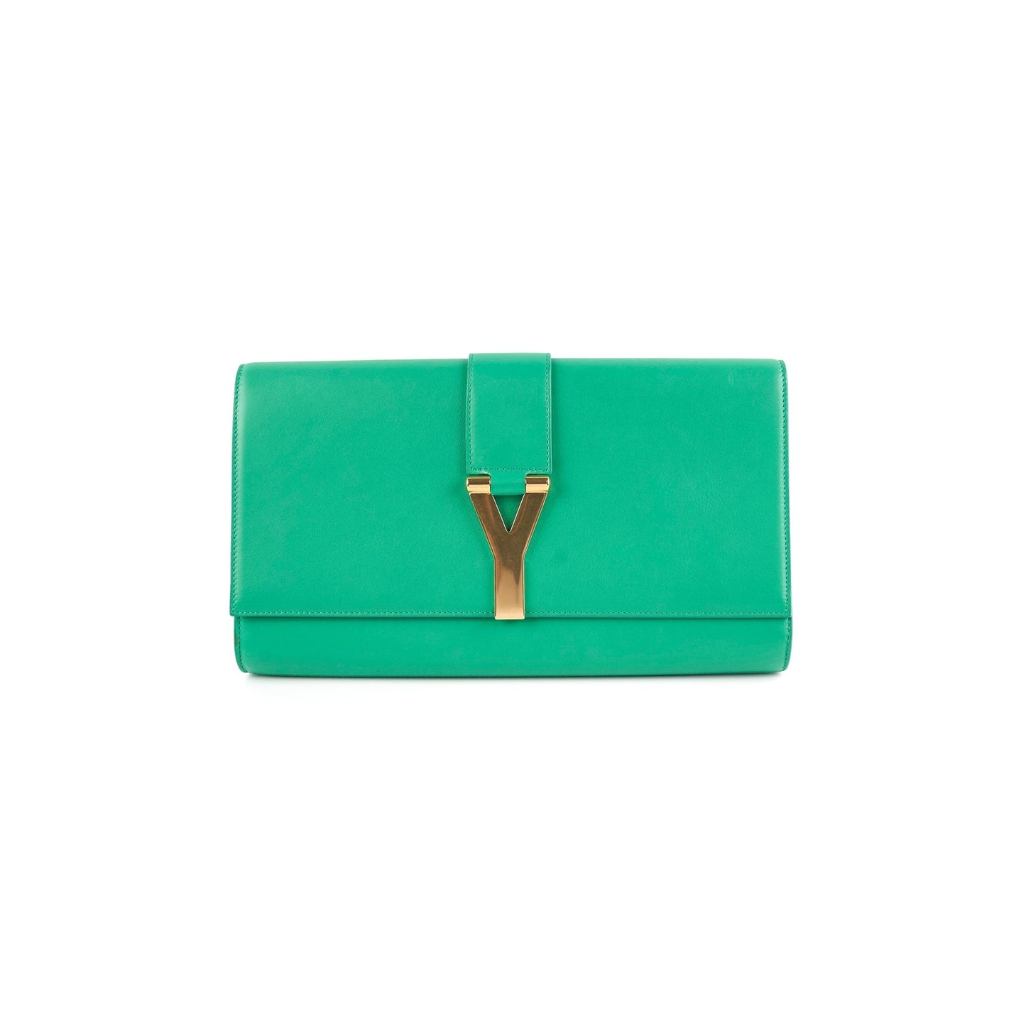 Saint Laurent Luxury Leather Red Clutch Red