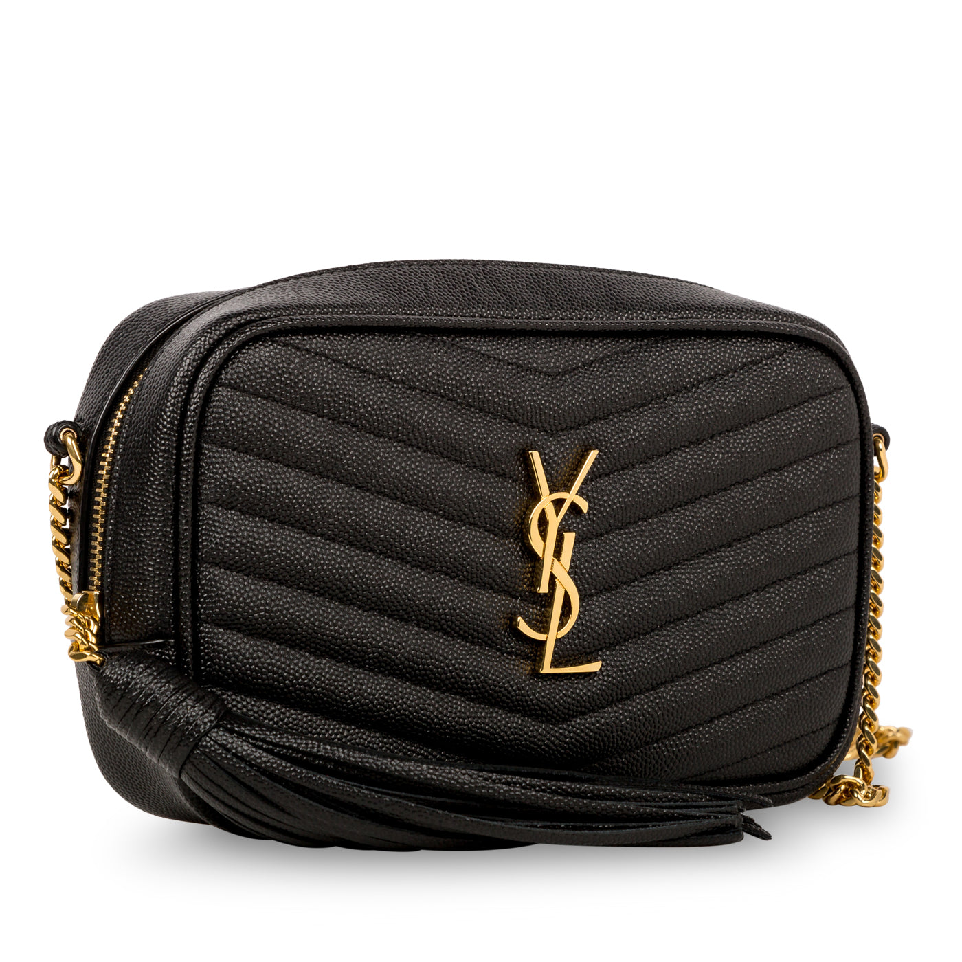 Saint Laurent Lou Leather Black Crossbody Style 39