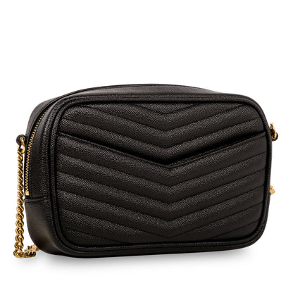 Saint Laurent Lou Leather Black Crossbody Style 39