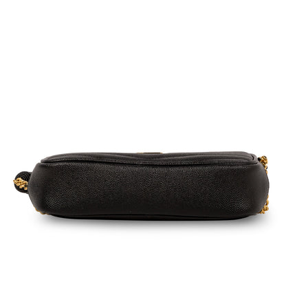 Saint Laurent Lou Leather Black Crossbody Style 39