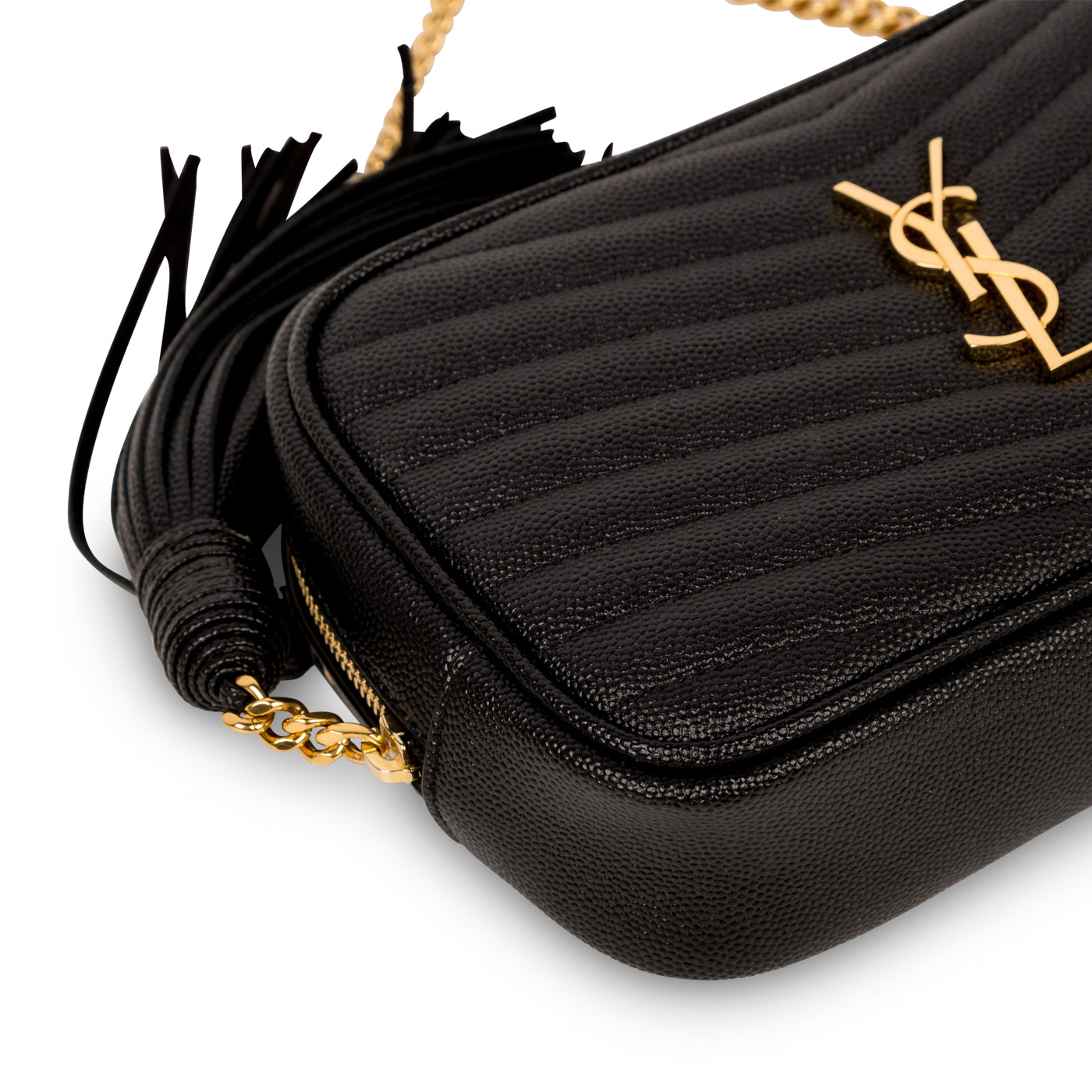 Saint Laurent Lou Leather Black Crossbody Style 39