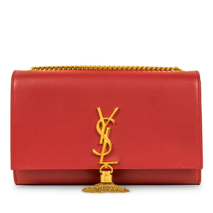 Saint Laurent Kate Leather Red Shoulder Bag Style 14