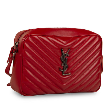 Saint Laurent Lou Lambskin Red Crossbody
