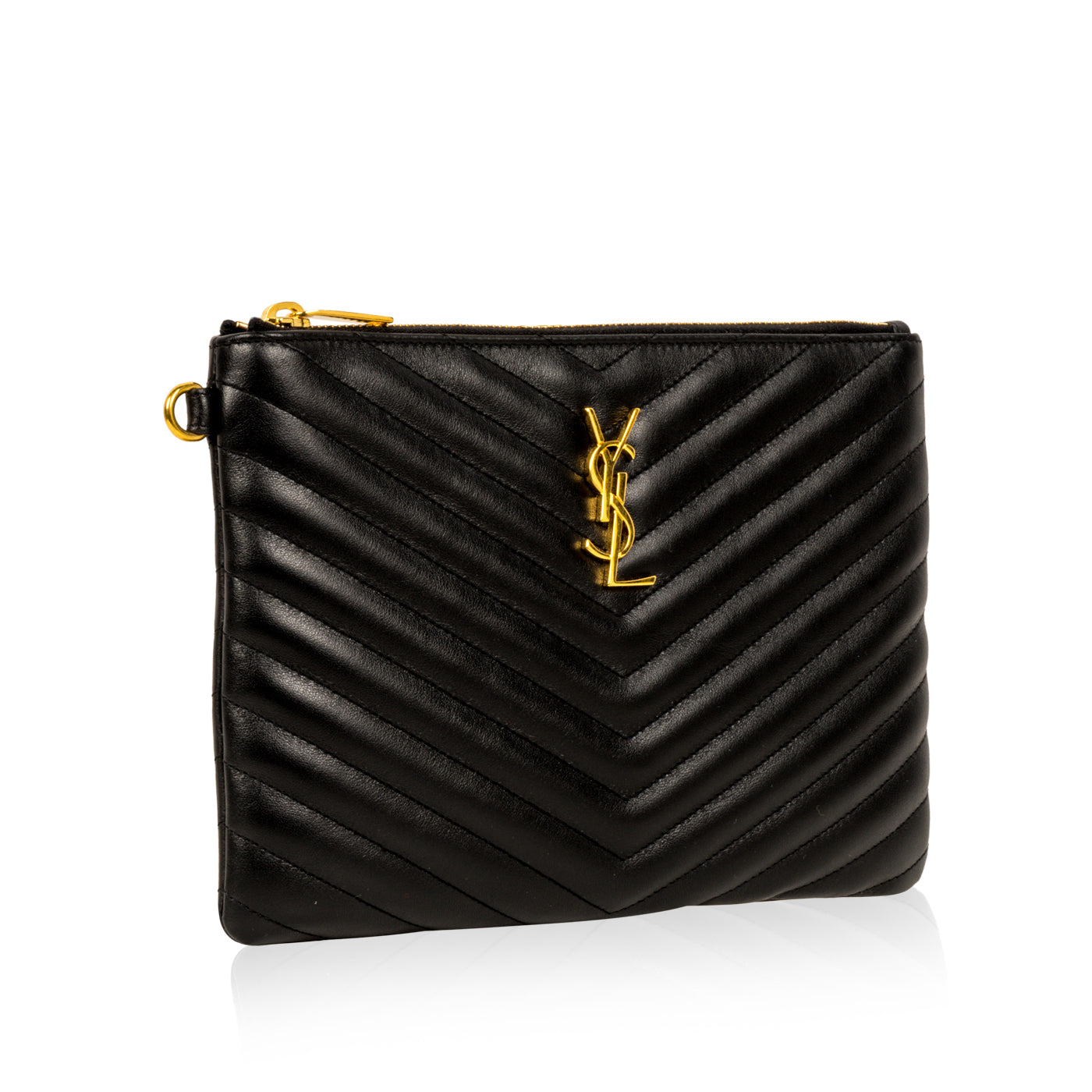 Saint Laurent Luxury Leather Red Clutch Style 11