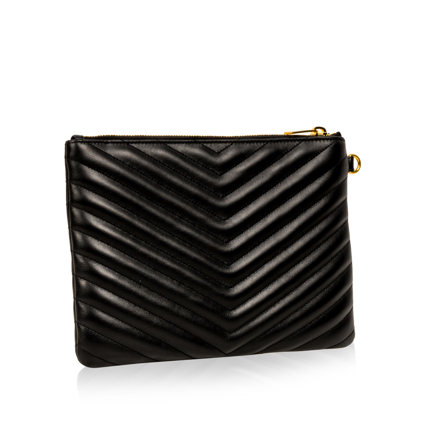 Saint Laurent Luxury Leather Red Clutch Style 11