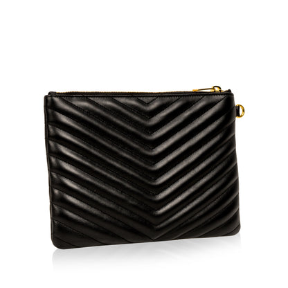 Saint Laurent Luxury Leather Red Clutch Style 11
