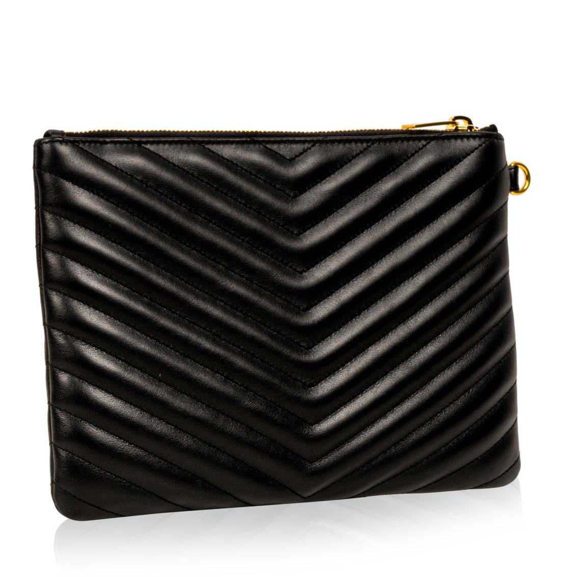 Saint Laurent Luxury Leather Red Clutch Style 10