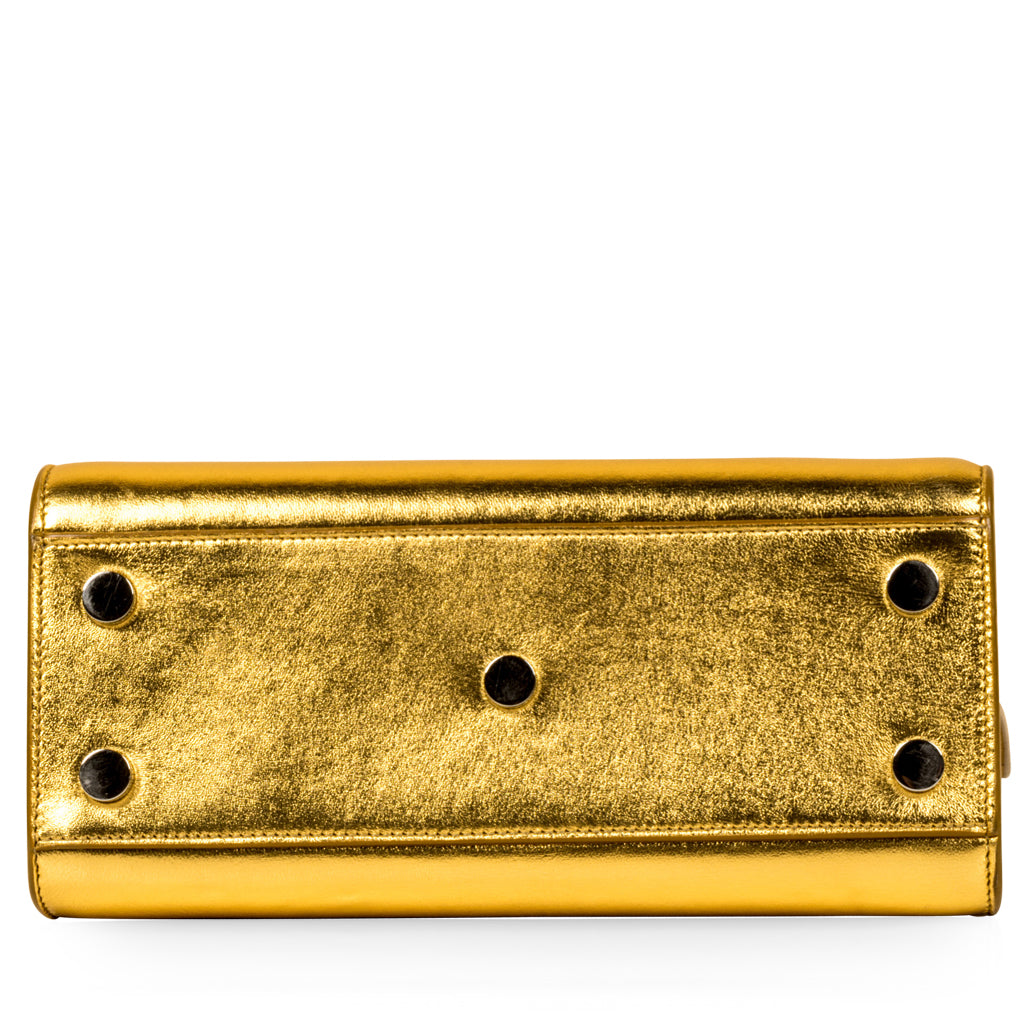 Saint Laurent Sac De Jour Gold Handbag