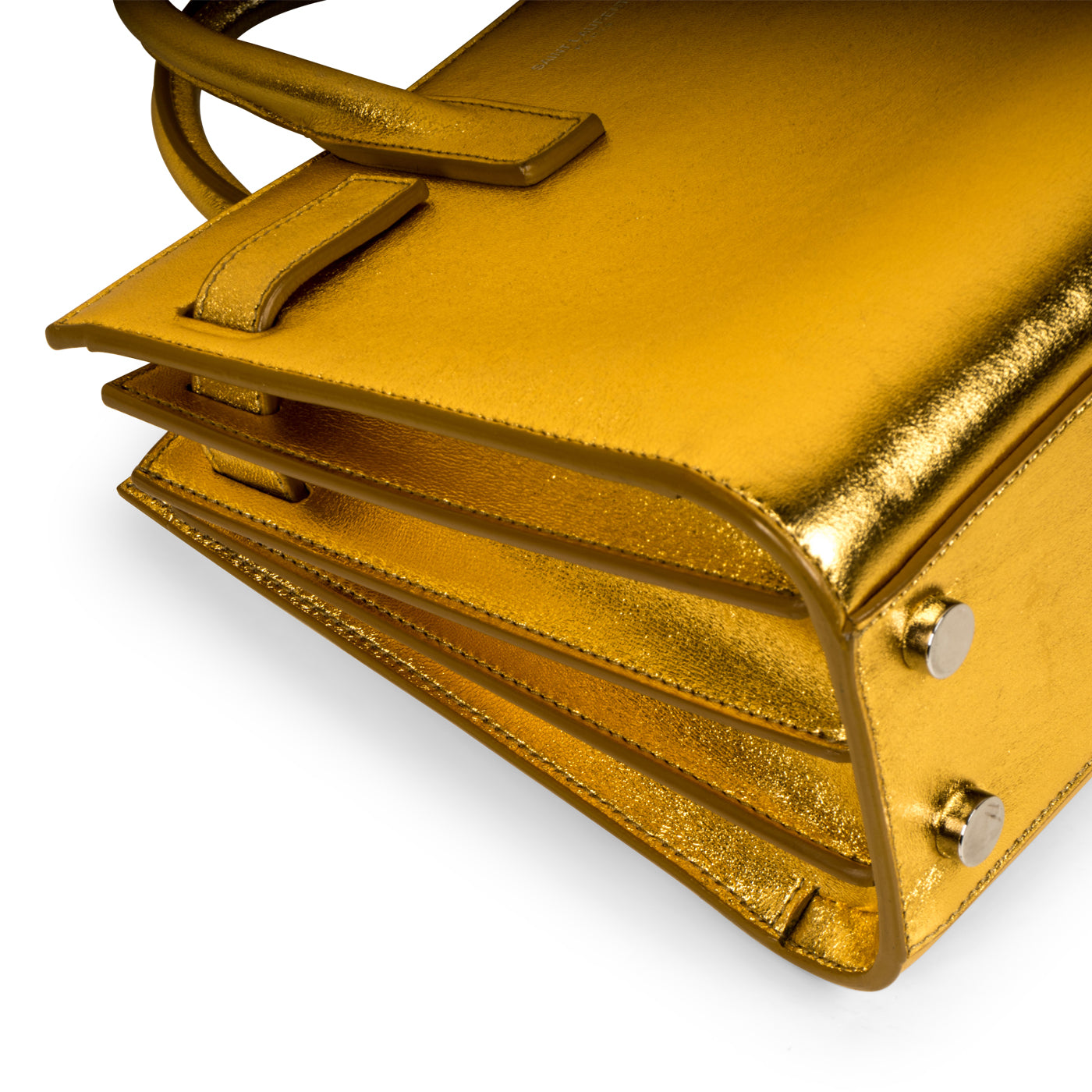 Saint Laurent Sac De Jour Gold Handbag