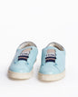 Fendi Blue Leather Rockoko Slip On Sneakers