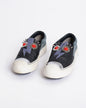 Fendi monster black leather slip on sneakers