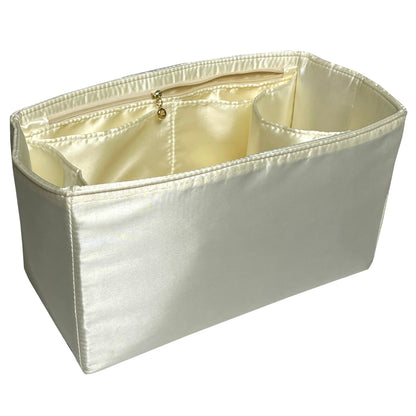 Organizer for [Sunshine Medium, Fendi] Bag Insert (Silk, Full-width Zip and Open Pocket)
