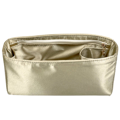 Organizer for [Peekaboo X-Lite Medium, Fendi] Bag Insert (Silk, Full-width Zip and Open Pocket)
