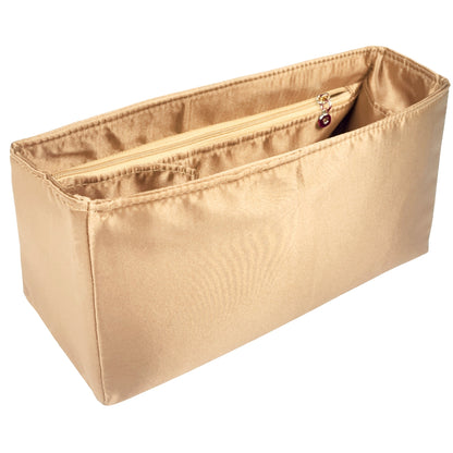 Organizer for [Sunshine Mini, Fendi] Bag Insert (Silk, Full-width Zip and Open Pocket)