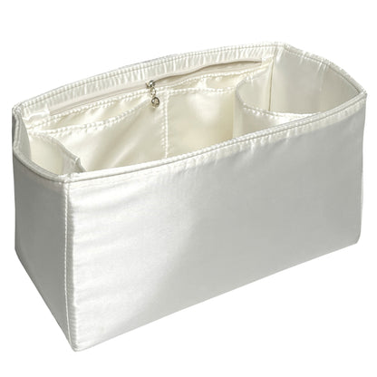 Organizer for [Peekaboo X-Lite Medium, Fendi] Bag Insert (Silk, Trapezoid Shape with Zip Pocket)