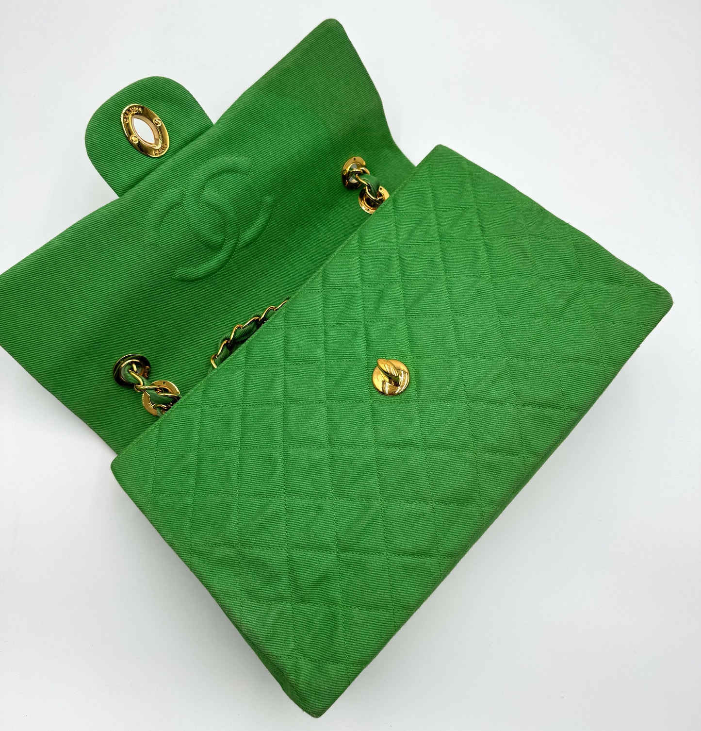 Chanel Luxury Leather Green Shoulder Bag