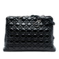 Black Dior Large Patent Cannage Lady Dior Soft Shopping Tote