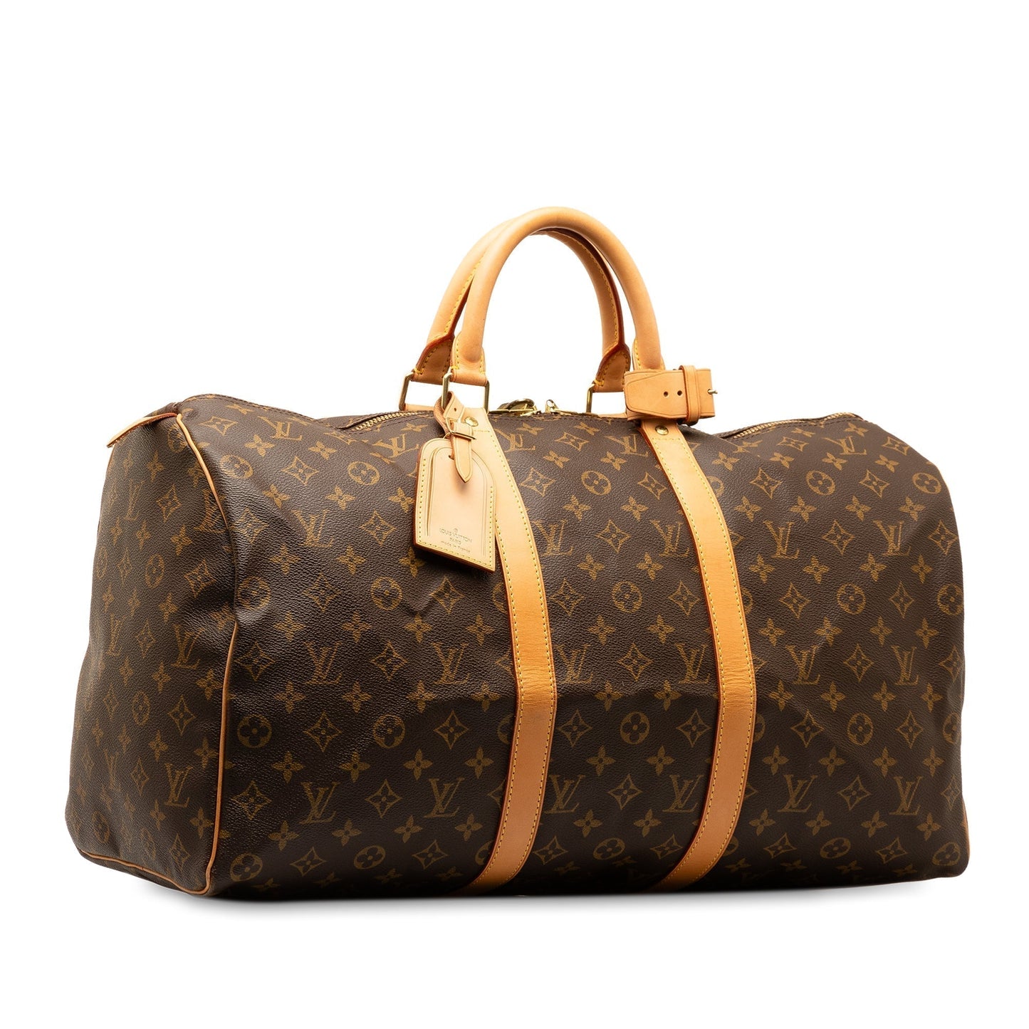 Brown Louis Vuitton Monogram Keepall 50 Travel Bag