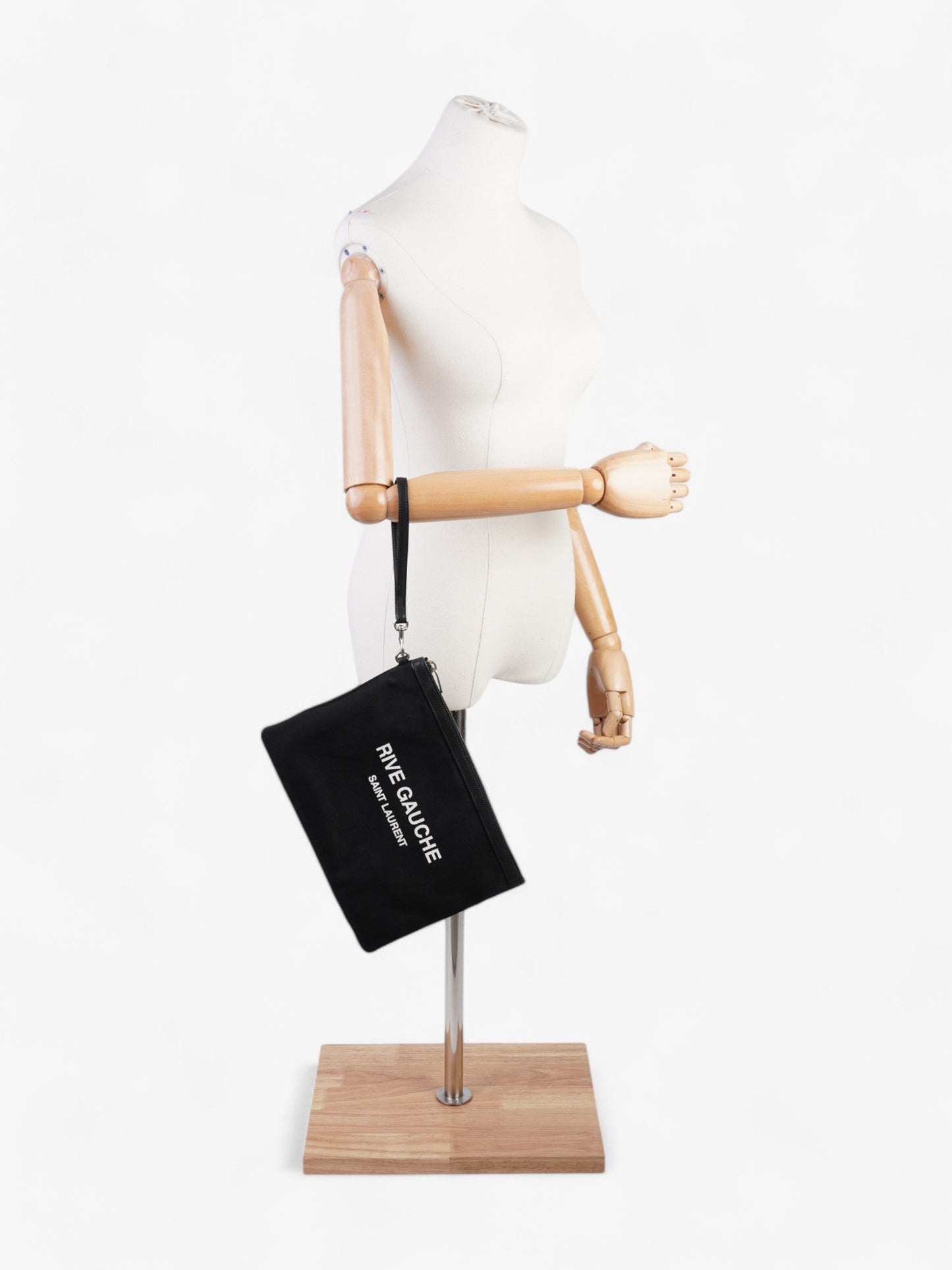 Saint Laurent Canvas Black Clutch