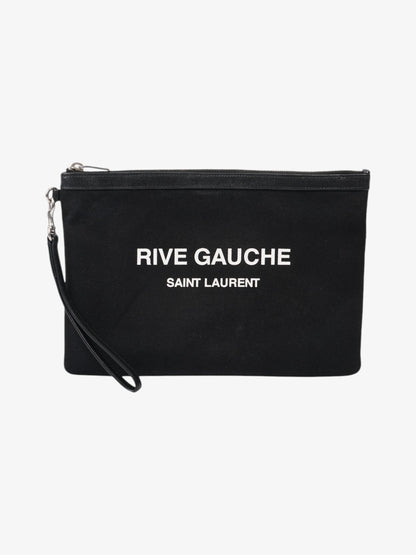 Saint Laurent Canvas Black Clutch