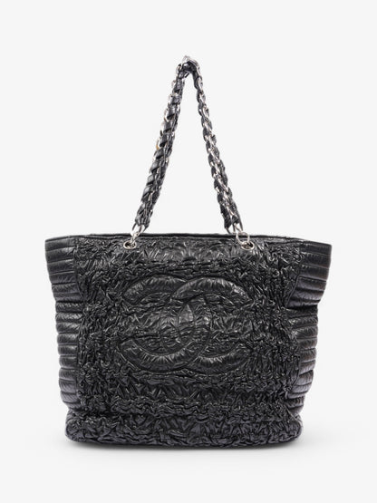 Chanel Astrakhan Shopping Bag Black Lambskin Leather