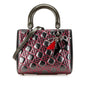 Gray Dior Anselm Reyle Medium Metallic Lambskin Cannage Lady Dior Satchel
