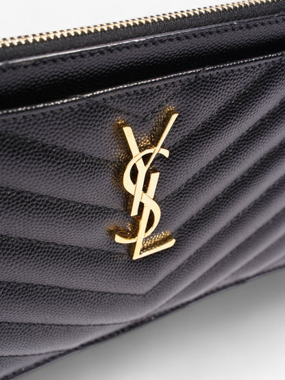 Saint Laurent Cassandre Leather Black Shoulder Bag Style 3