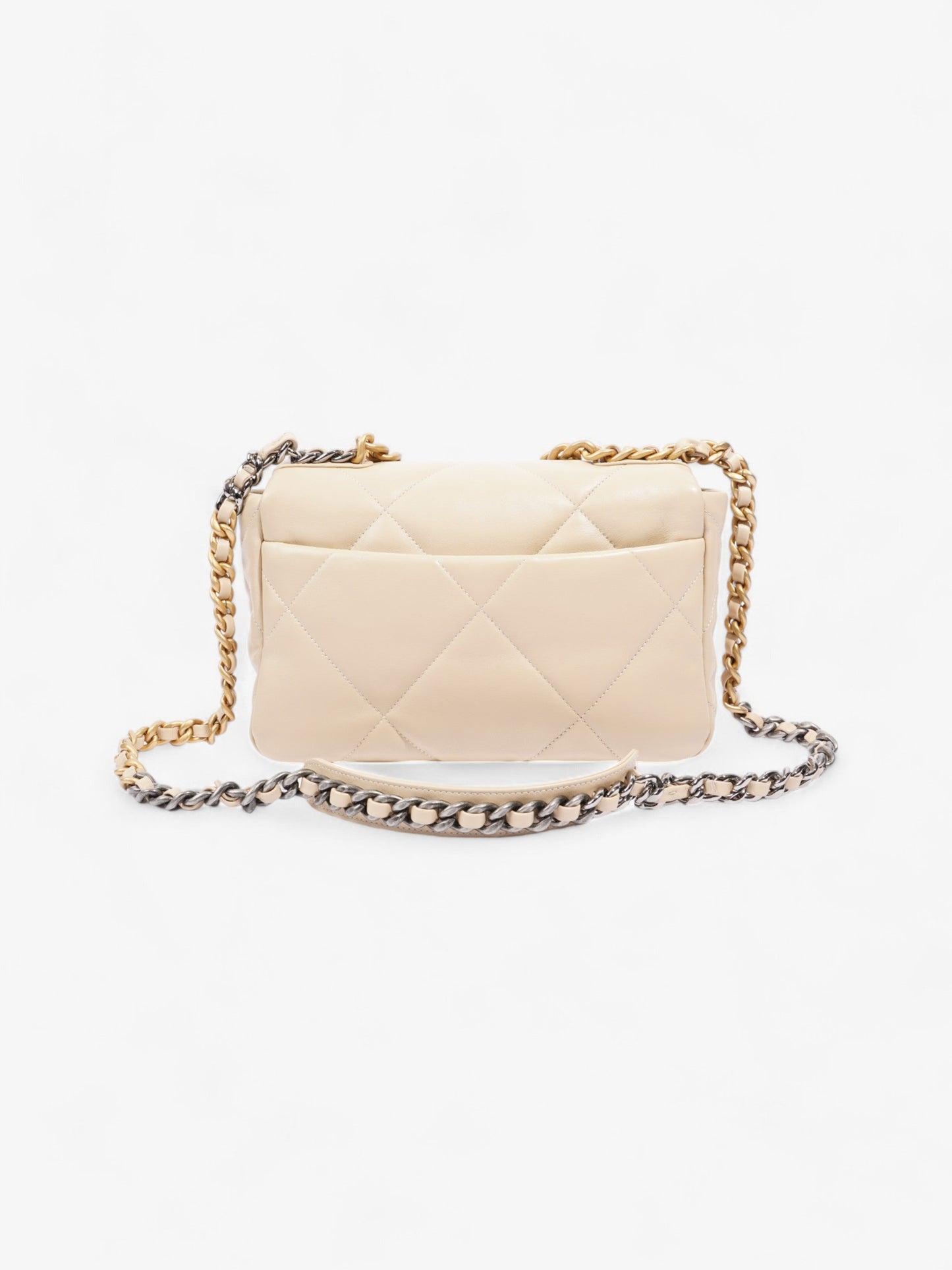 Chanel Chanel 19 Lambskin Beige Shoulder Bag