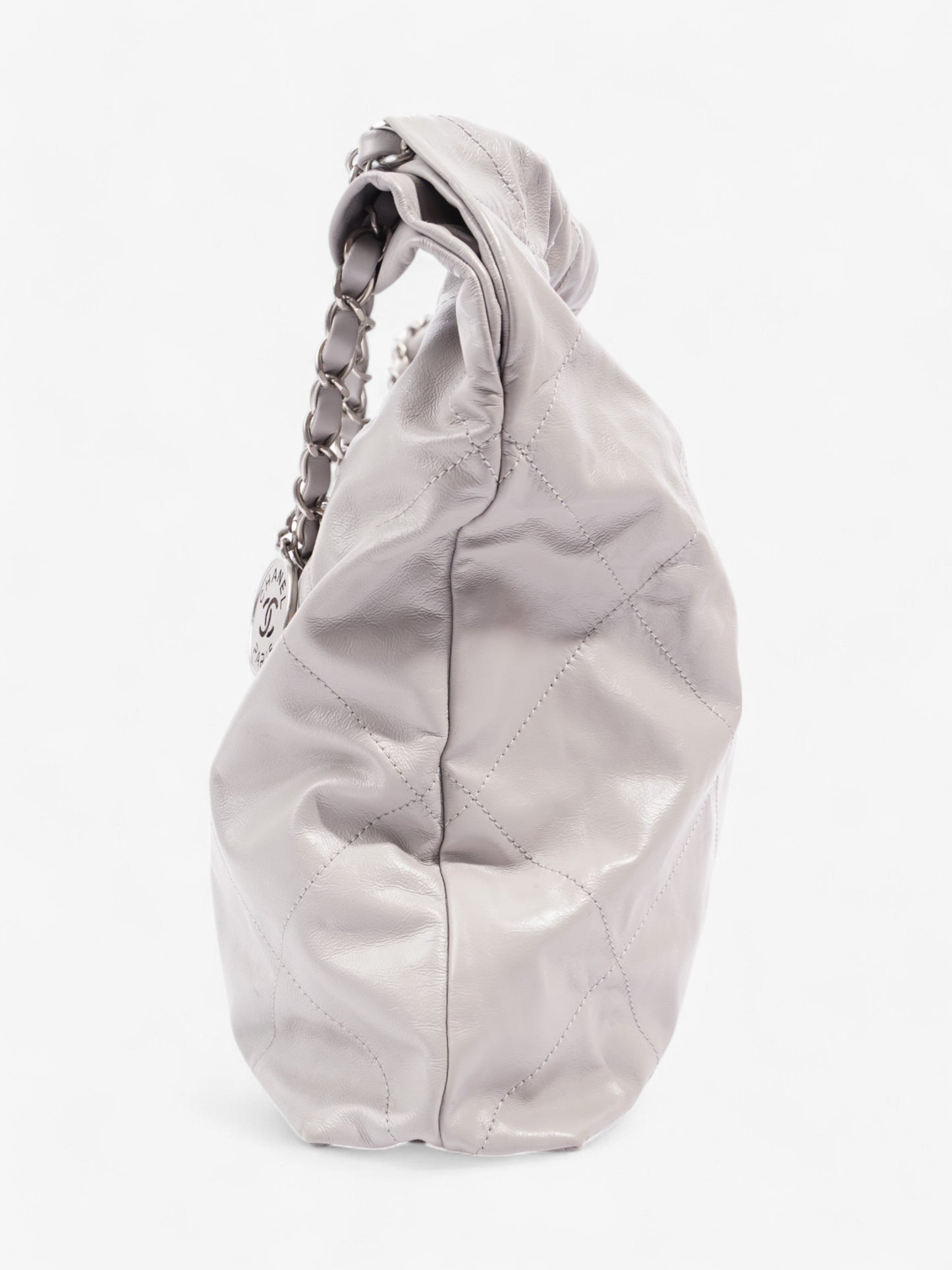 Chanel 22 Grey Calfskin Leather Medium