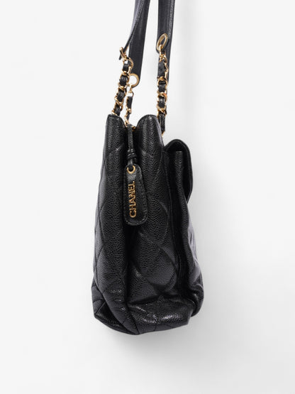 Chanel Cocomark Shoulder Bag Black Caviar Leather