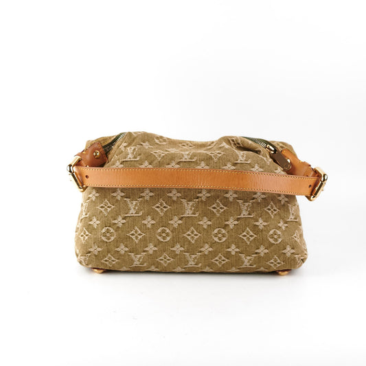 Louis Vuitton Khaki Denim Shoulder Bag