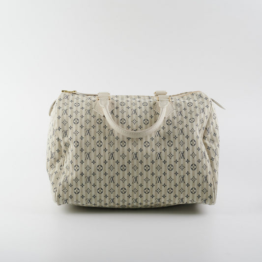 Louis Vuitton 30 White Denim Monogram Bag