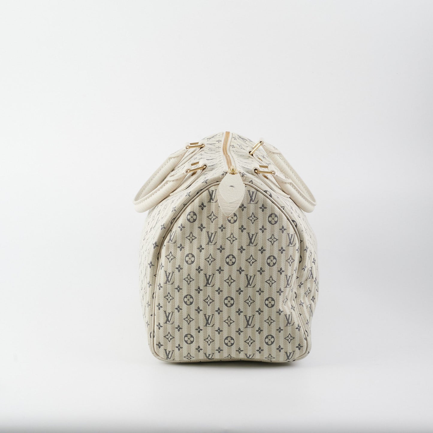 Louis Vuitton 30 White Denim Monogram Bag