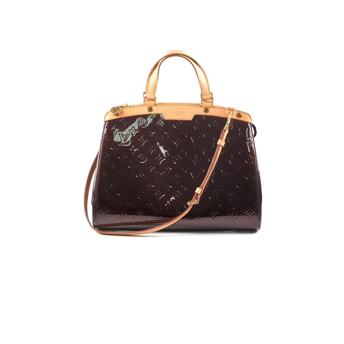 Louis Vuitton Brea MM Amarante Monogram Vernis Bag