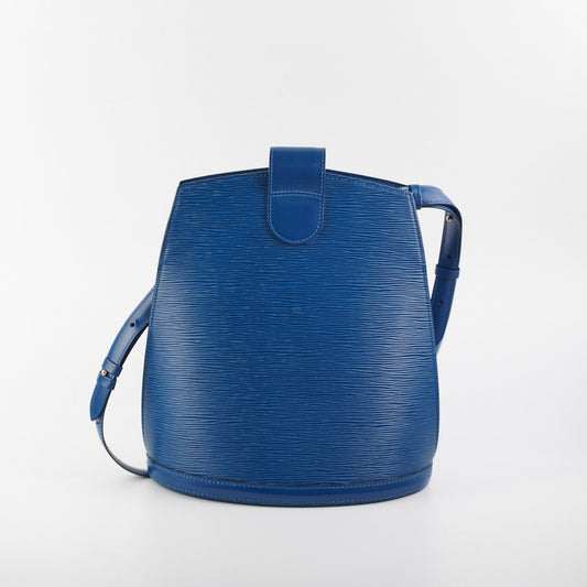 Louis Vuitton Cluny Epi Blue Shoulder Bag